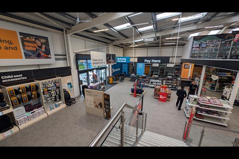 The motoring services area in Halfords' upgraded Reading store
